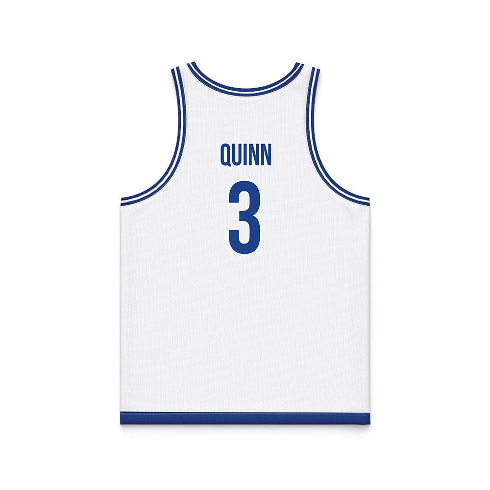 Drake - NCAA Men's Basketball : Jalen Quinn - White Basketball Jersey-1