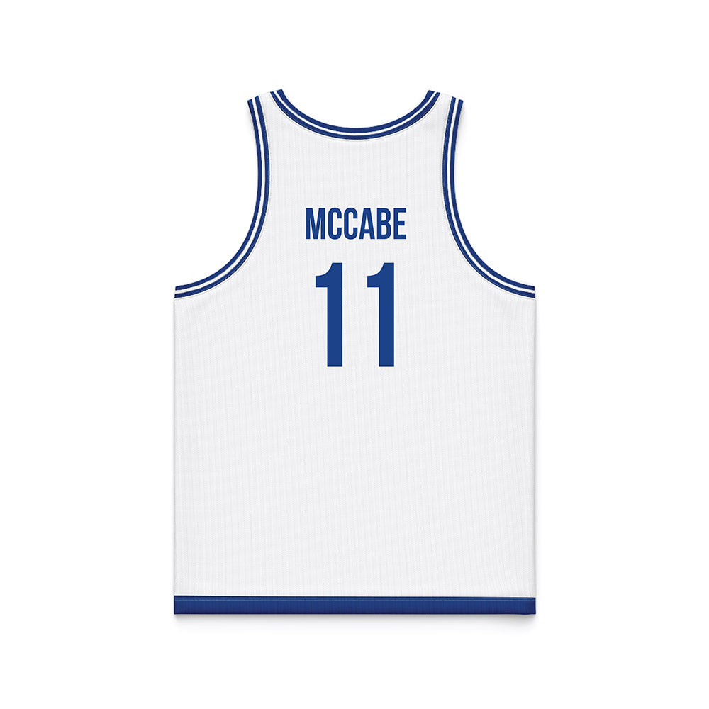 Drake - NCAA Women's Basketball : Peyton McCabe - White Basketball Jersey-1