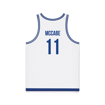 Drake - NCAA Women's Basketball : Peyton McCabe - White Basketball Jersey-1