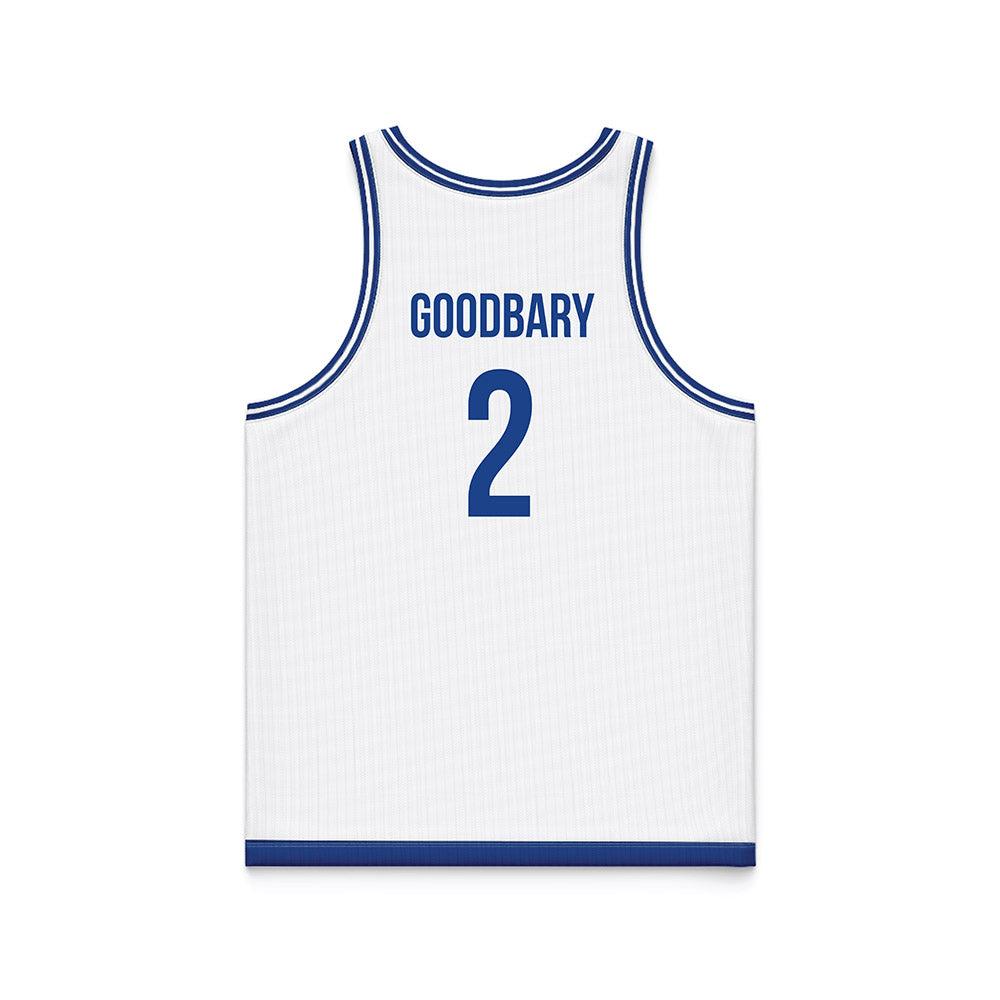 Drake - NCAA Men's Basketball : Griffen Goodbary - White Basketball Jersey-1