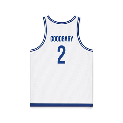 Drake - NCAA Men's Basketball : Griffen Goodbary - White Basketball Jersey-1