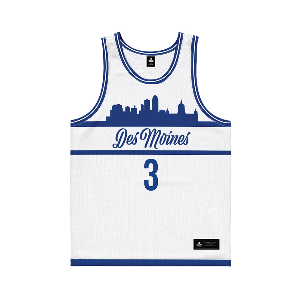 Drake - NCAA Men's Basketball : Jalen Quinn - White Basketball Jersey-0