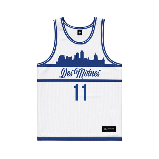 Drake - NCAA Men's Basketball : LJ Rush - White Basketball Jersey-0