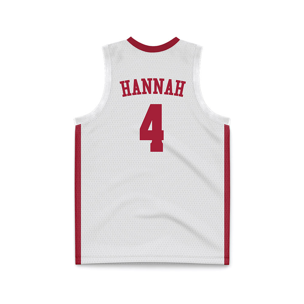Alabama - NCAA Men's Basketball : Davion Hannah - White Basketball Jersey-2