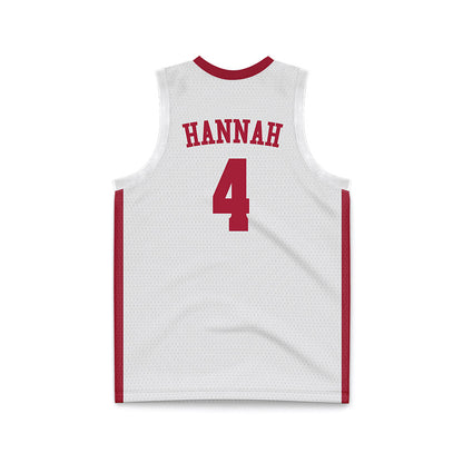 Alabama - NCAA Men's Basketball : Davion Hannah - White Basketball Jersey-3