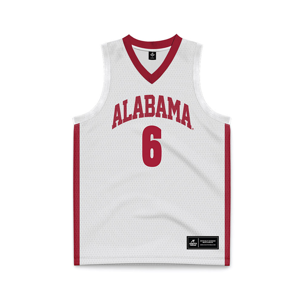 Alabama - NCAA Men's Basketball : London Jemison - White Basketball Jersey-1