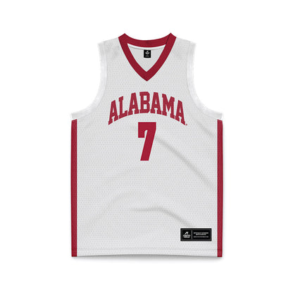 Alabama - NCAA Women's Basketball : Waiata Jennings - White Basketball Jersey-1