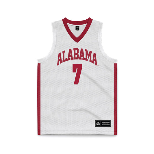 Alabama - NCAA Men's Basketball : Taylor Bol Bowen - White Basketball Jersey-0