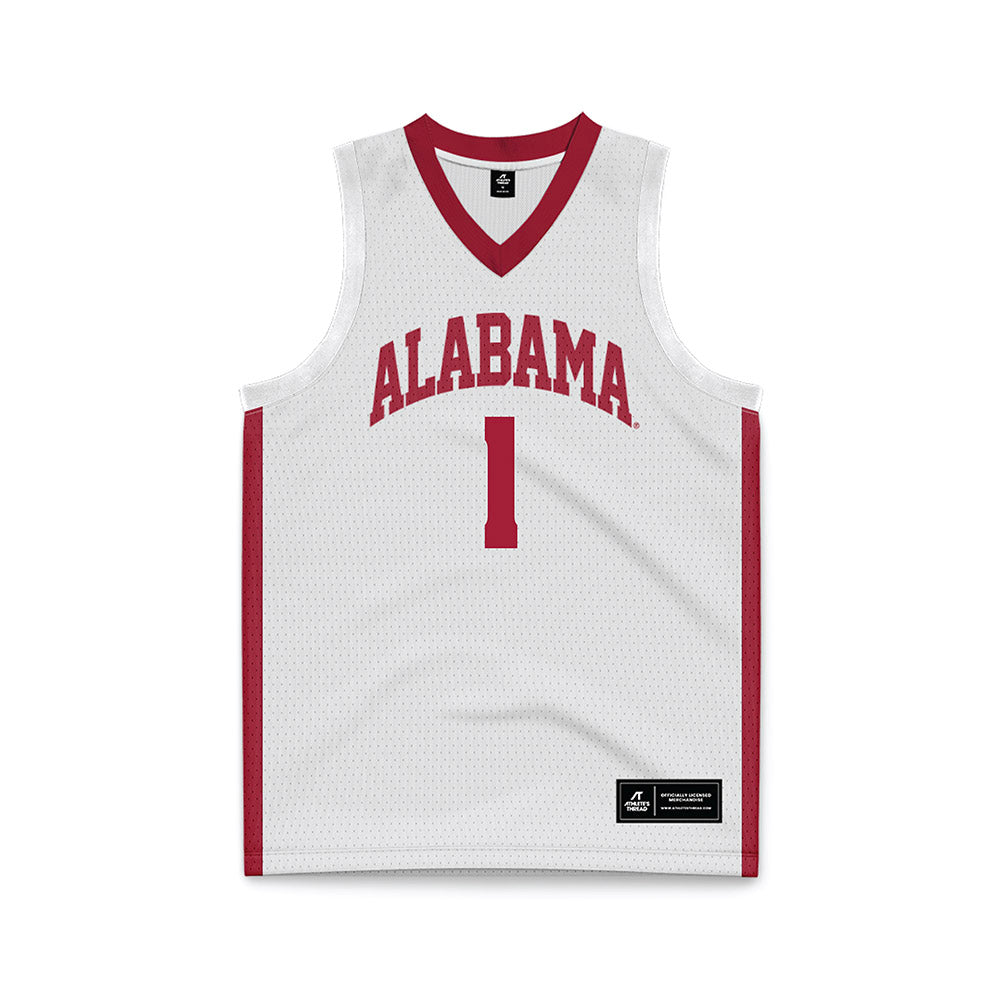 Alabama - NCAA Women's Basketball : Ace Austin - White Basketball Jersey-1