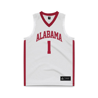 Alabama - NCAA Men's Basketball : Jalil Bethea - White Basketball Jersey-1