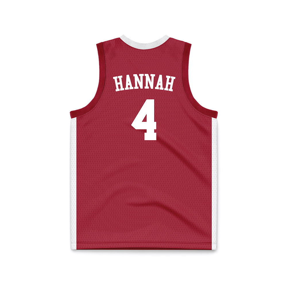 Alabama - NCAA Men's Basketball : Davion Hannah - Crimson Basketball Jersey-1