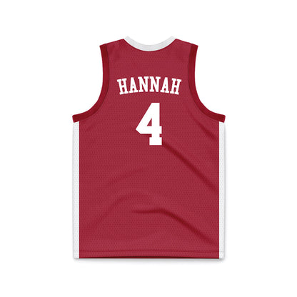 Alabama - NCAA Men's Basketball : Davion Hannah - Crimson Basketball Jersey-1