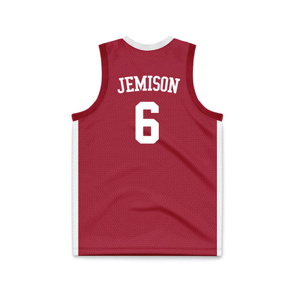 Alabama - NCAA Men's Basketball : London Jemison - Crimson Basketball Jersey-1