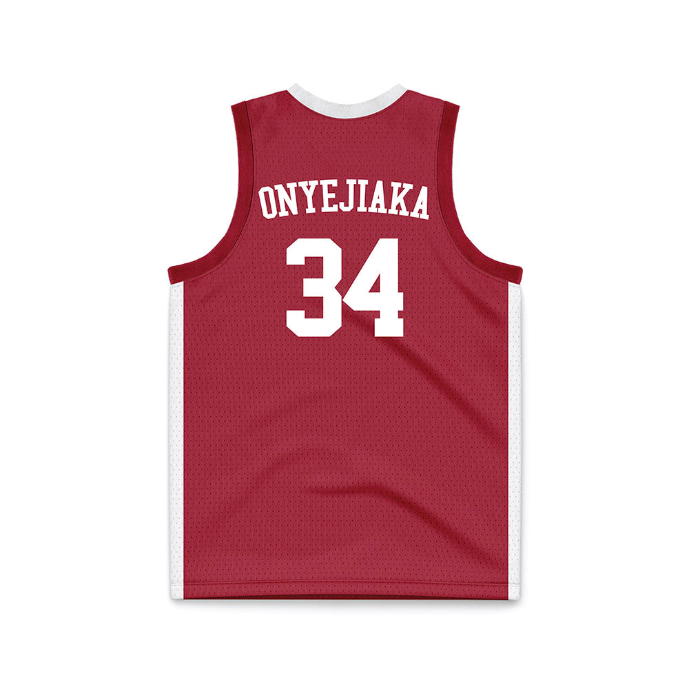 Alabama - NCAA Men's Basketball : Collins Onyejiaka - Crimson Basketball Jersey-1