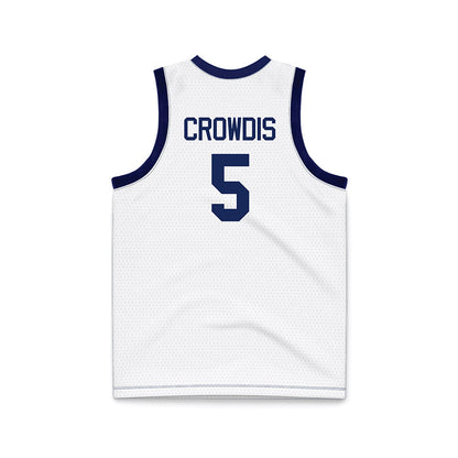 Marquette - NCAA Men's Basketball : Colton Crowdis - White Basketball Jersey-1