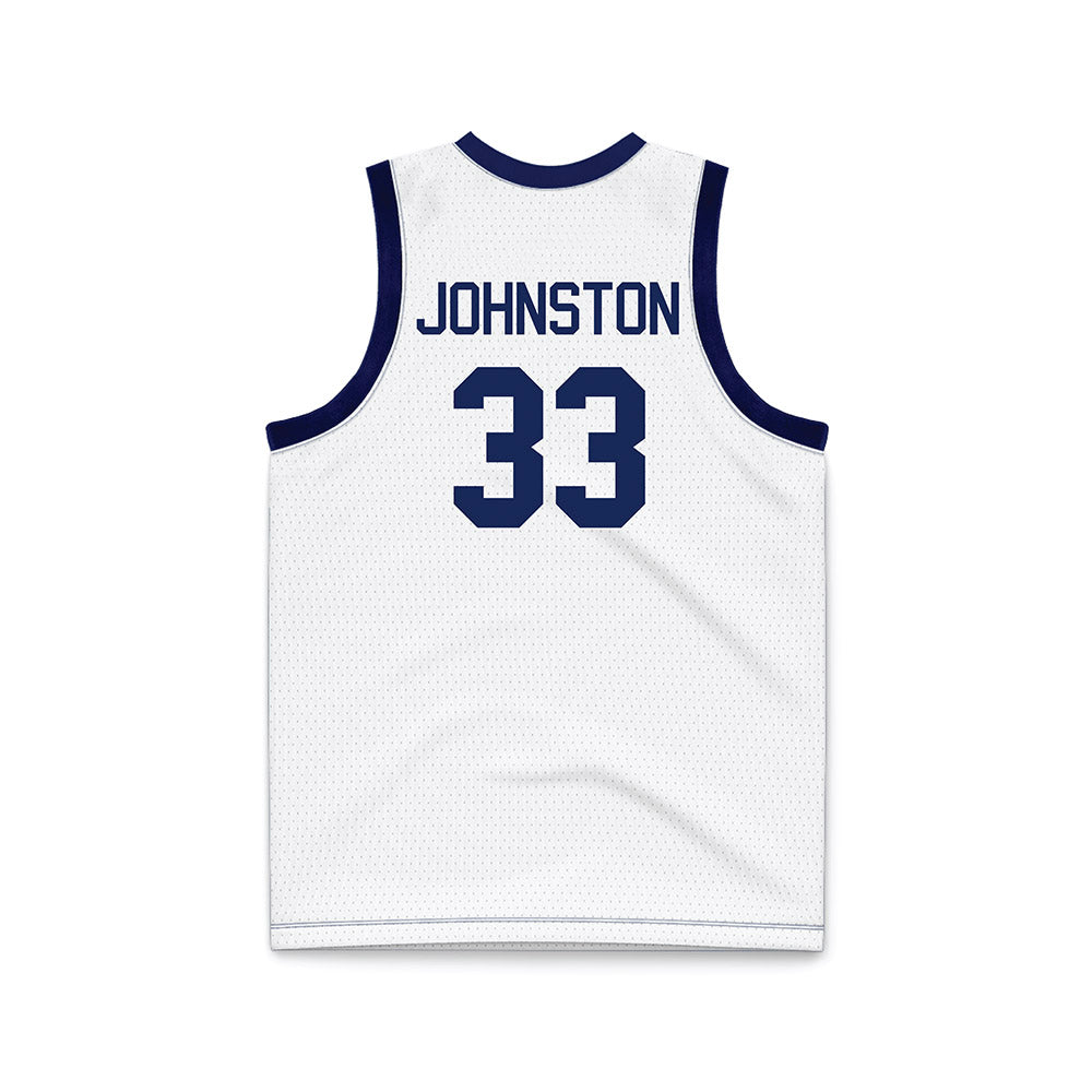 Marquette - NCAA Men's Basketball : Ethan Johnston - White Basketball Jersey-1