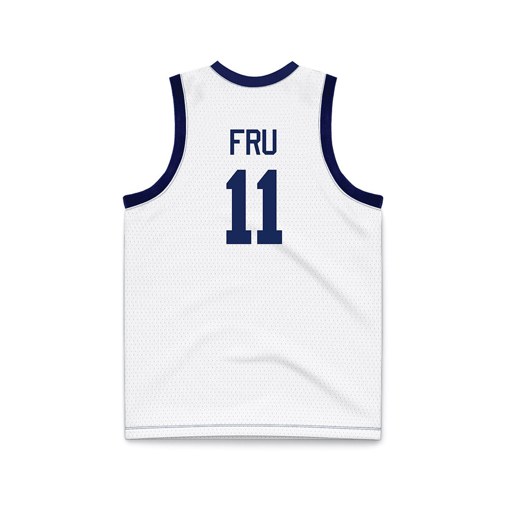 Marquette - NCAA Men's Basketball : Sananda Fru - White Basketball Jersey-1