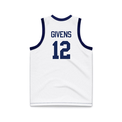 Marquette - NCAA Women's Basketball : Mackenzie Givens - White Basketball Jersey-1