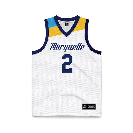 Marquette - NCAA Women's Basketball : Kinley Asp - White Basketball Jersey-0