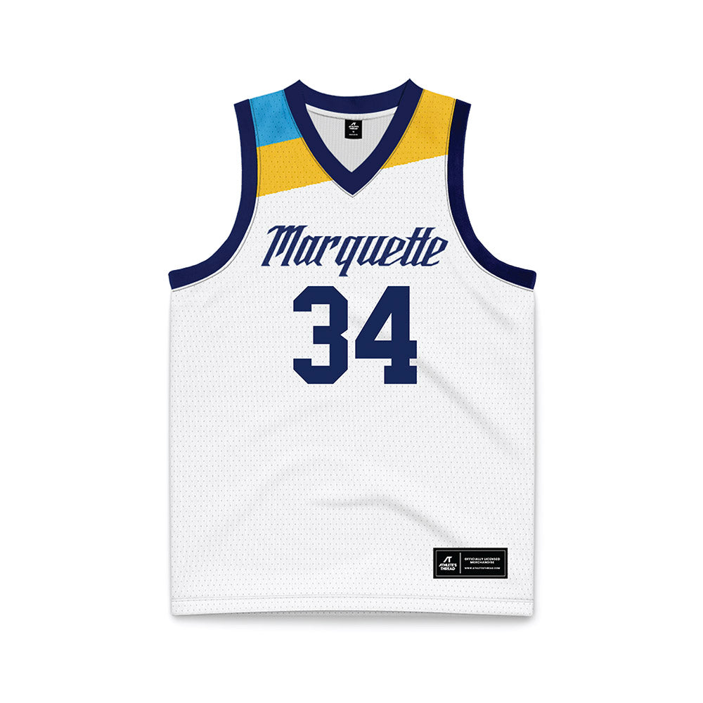 Marquette - NCAA Women's Basketball : Kayl Petersen - White Basketball Jersey-0
