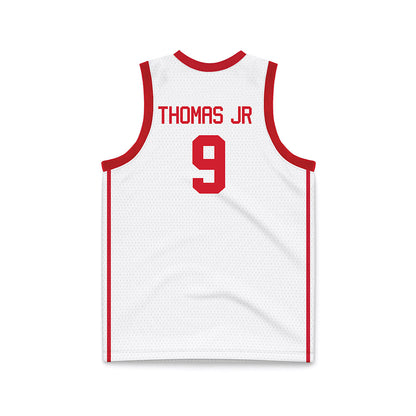 Houston - NCAA Men's Basketball : Dedan Thomas Jr. - White Basketball Jersey-1