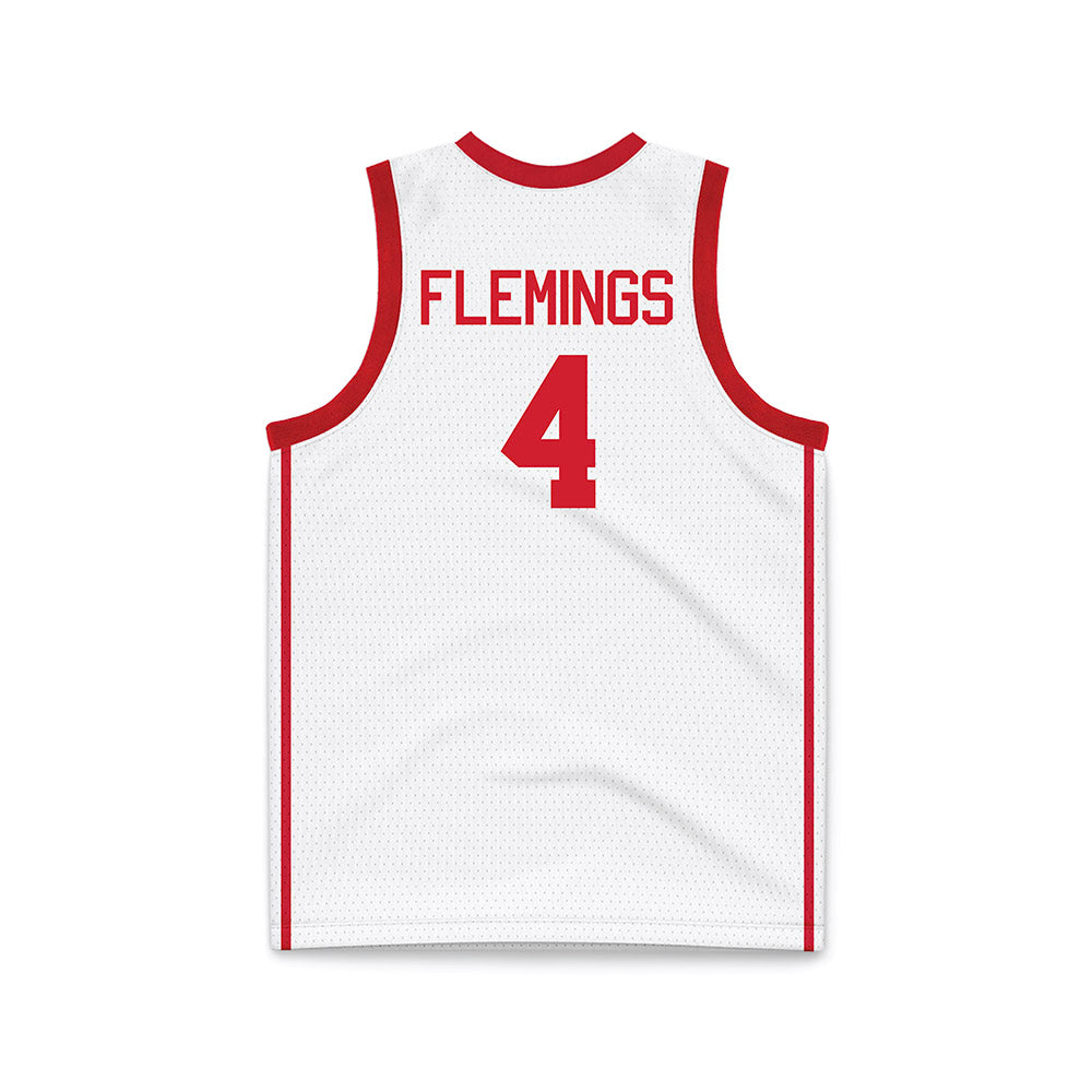 Houston - NCAA Men's Basketball : Kingston Flemings - White Basketball Jersey-1