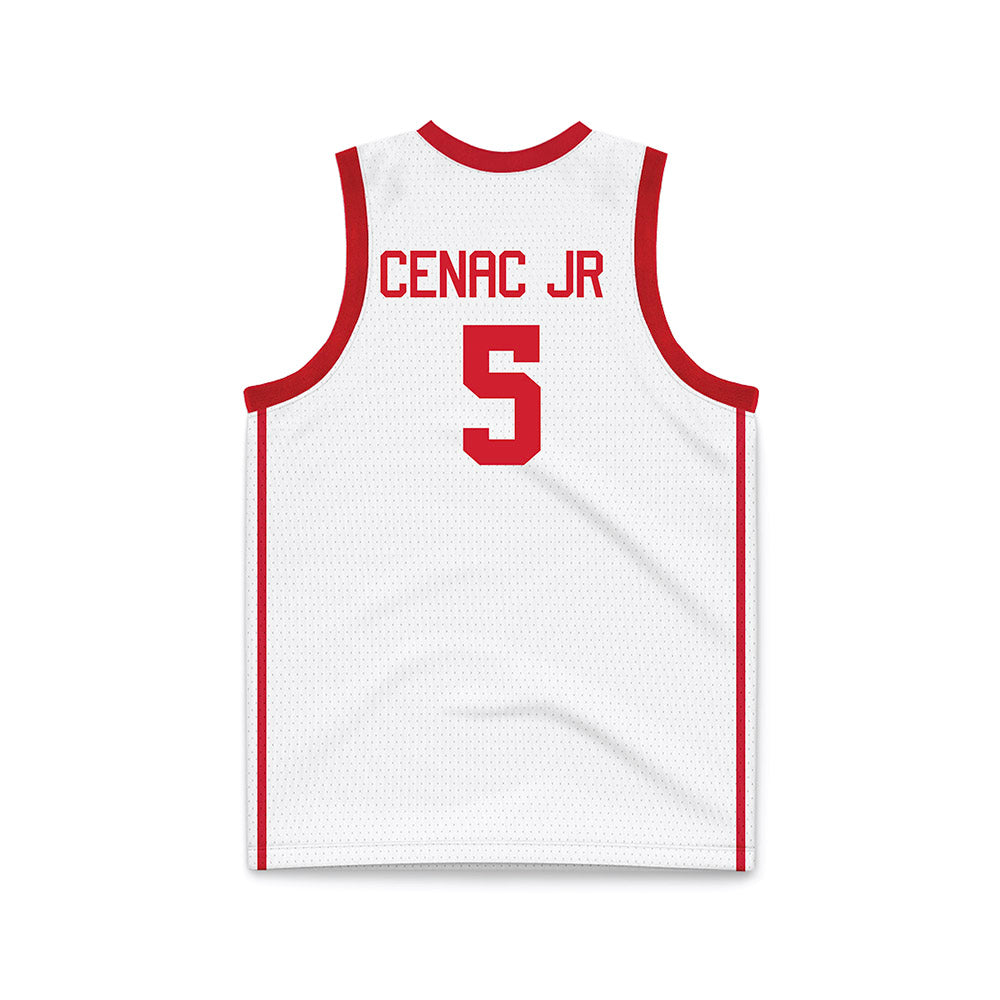 Houston - NCAA Men's Basketball : Chris Cenac Jr. - White Basketball Jersey-1