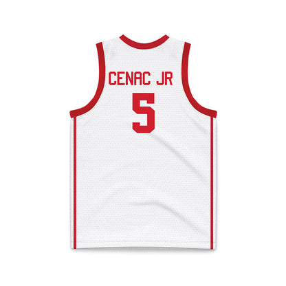 Houston - NCAA Men's Basketball : Chris Cenac Jr. - White Basketball Jersey-1