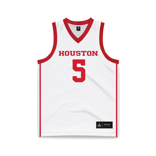 Houston - NCAA Men's Basketball : Chris Cenac Jr. - White Basketball Jersey-0