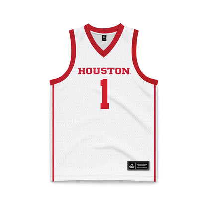 Houston - NCAA Men's Basketball : Isiah Harwell - White Basketball Jersey-0