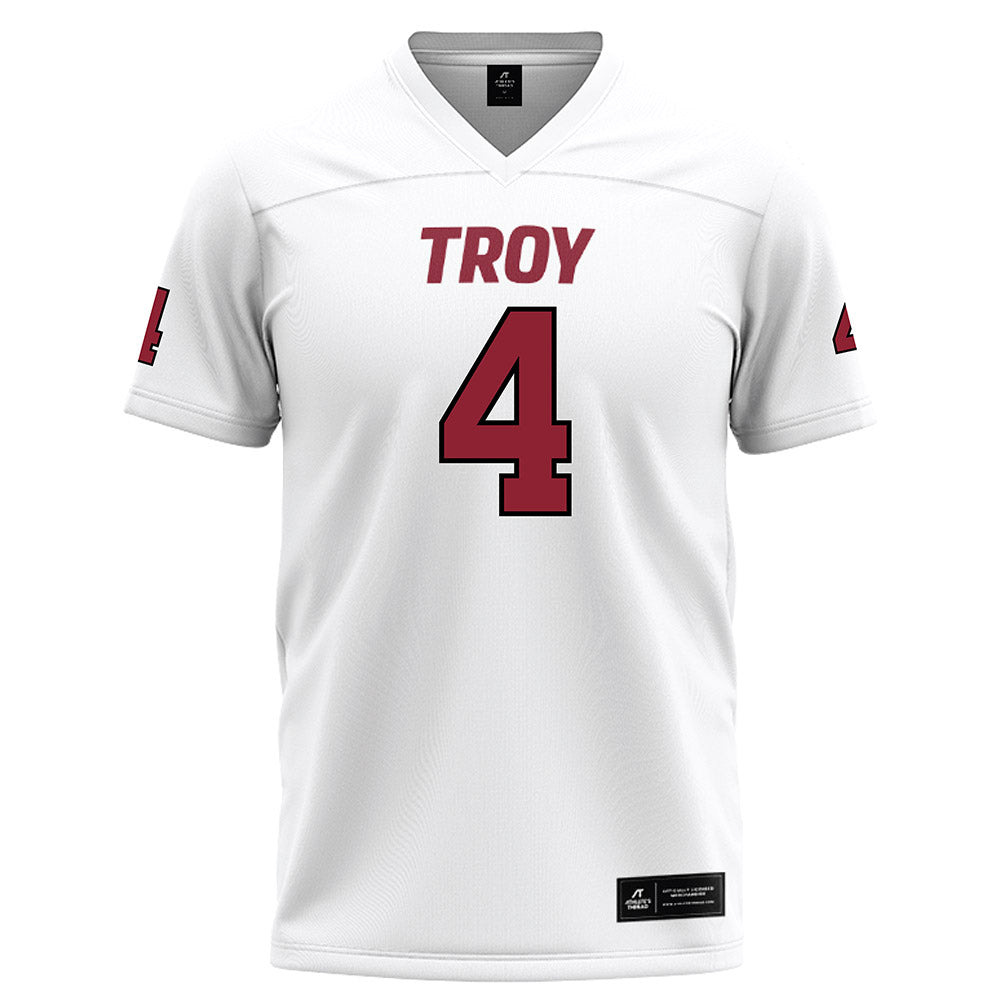 Troy - NCAA Football : Noreel White - Football Jersey-0