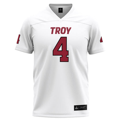 Troy - NCAA Football : Noreel White - Football Jersey-0