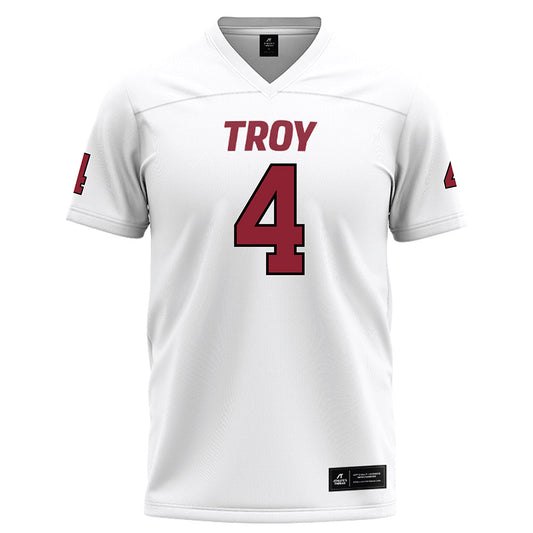 Troy - NCAA Football : Noreel White - Football Jersey-0