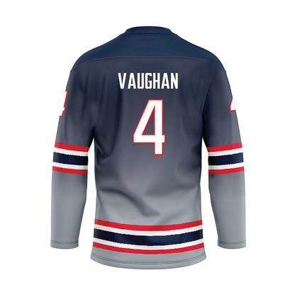 UConn - NCAA Women's Ice Hockey : Teagan Vaughan - Grey Hockey Jersey-1
