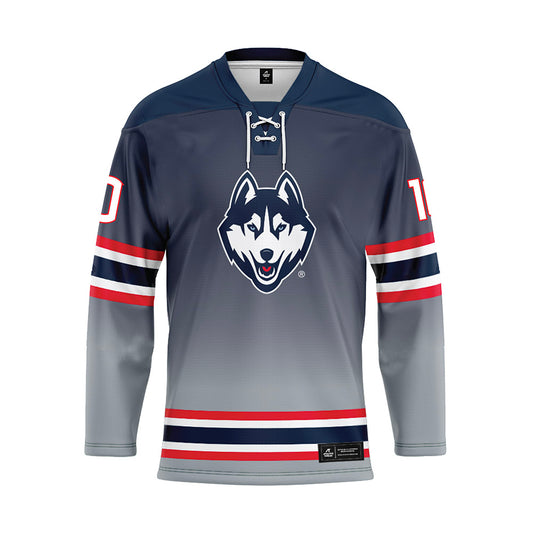 UConn - NCAA Women's Ice Hockey : Callie McLean - Grey Hockey Jersey-0