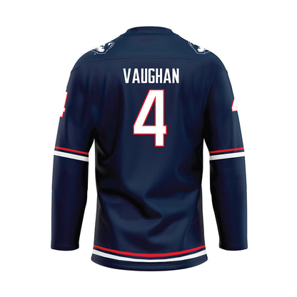 UConn - NCAA Women's Ice Hockey : Teagan Vaughan - Navy Hockey Jersey-1