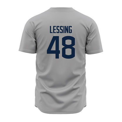 UConn - NCAA Baseball : Justin Lessing - Gray Jersey-1