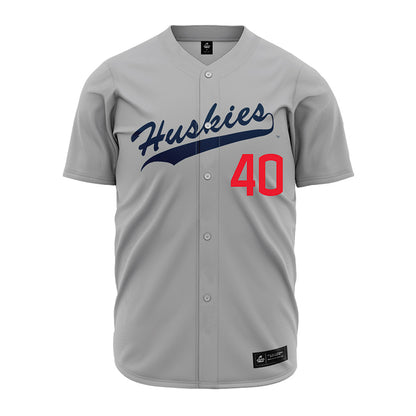 UConn - NCAA Baseball : Joe Talarico - Gray Jersey-0