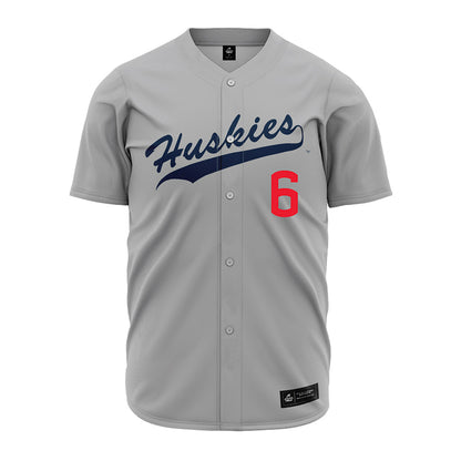 UConn - NCAA Baseball : Camden Righi - Gray Jersey-0