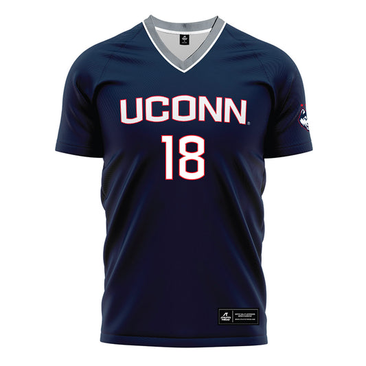 UConn - NCAA Men's Soccer : Charlie Holmes - White Soccer Jersey-0