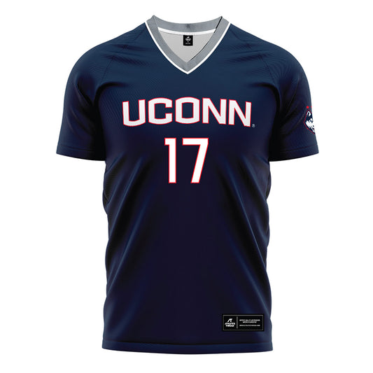 UConn - NCAA Men's Soccer : Grant Emerhi - White Soccer Jersey-0