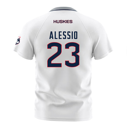 UConn - NCAA Men's Soccer : Preston Alessio - White Soccer Jersey-1