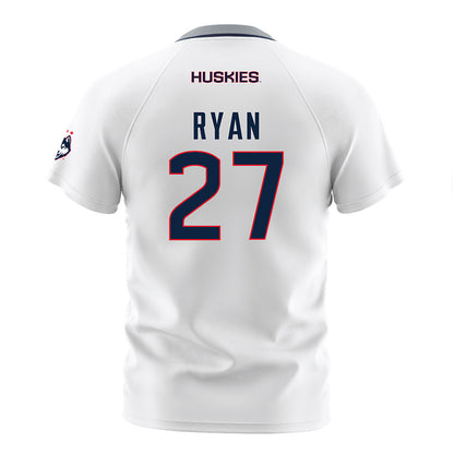 UConn - NCAA Men's Soccer : Jack Ryan - White Soccer Jersey-1