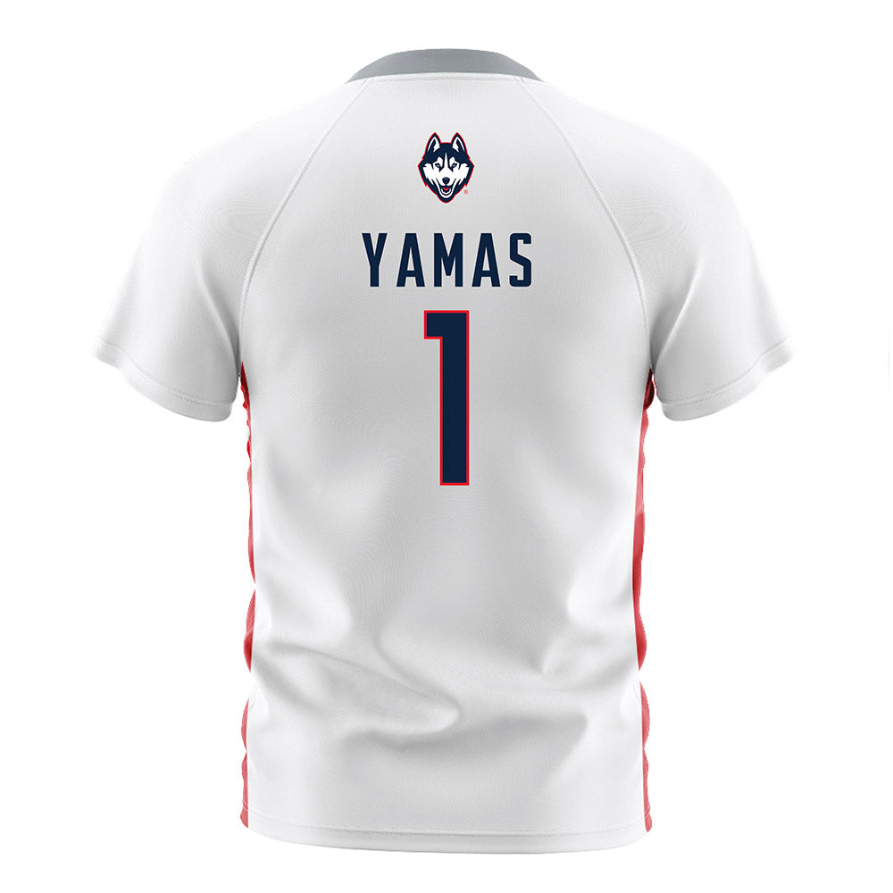 UConn - NCAA Women's Soccer : Ava Yamas - White Soccer Jersey-1