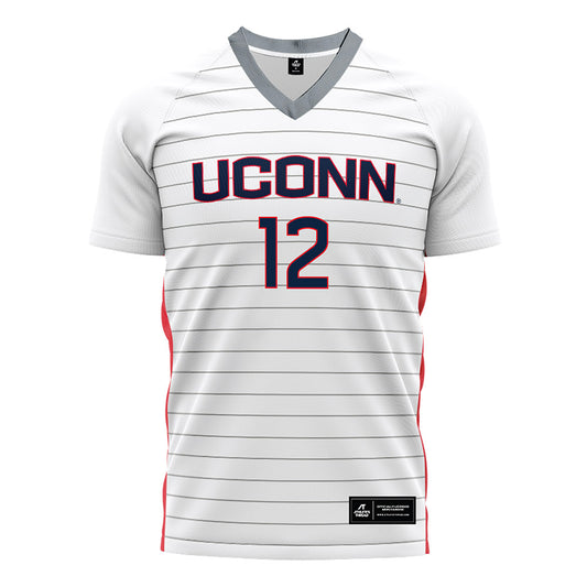 UConn - NCAA Women's Soccer : Olivia Beauvois - White Soccer Jersey-0
