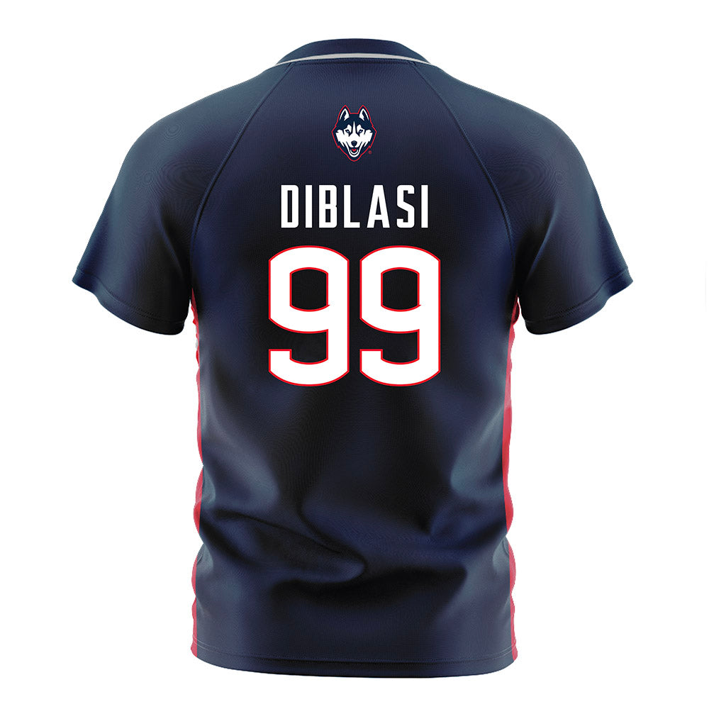 UConn - NCAA Women's Soccer : Elizabeth DiBlasi - Navy Soccer Jersey-1