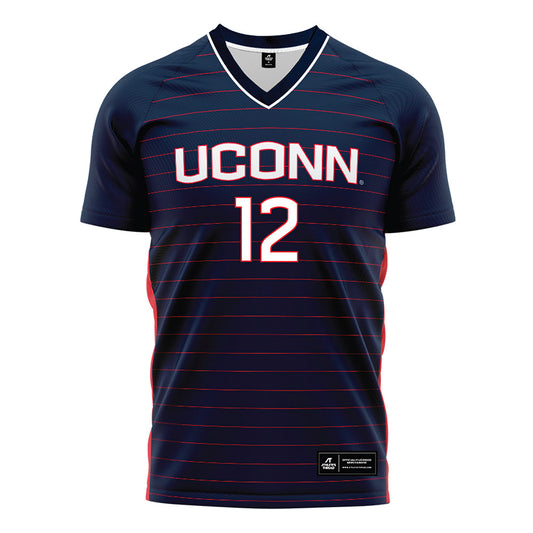 UConn - NCAA Women's Soccer : Olivia Beauvois - Navy Soccer Jersey-0