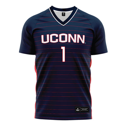 UConn - NCAA Women's Soccer : Ava Yamas - Navy Soccer Jersey-0