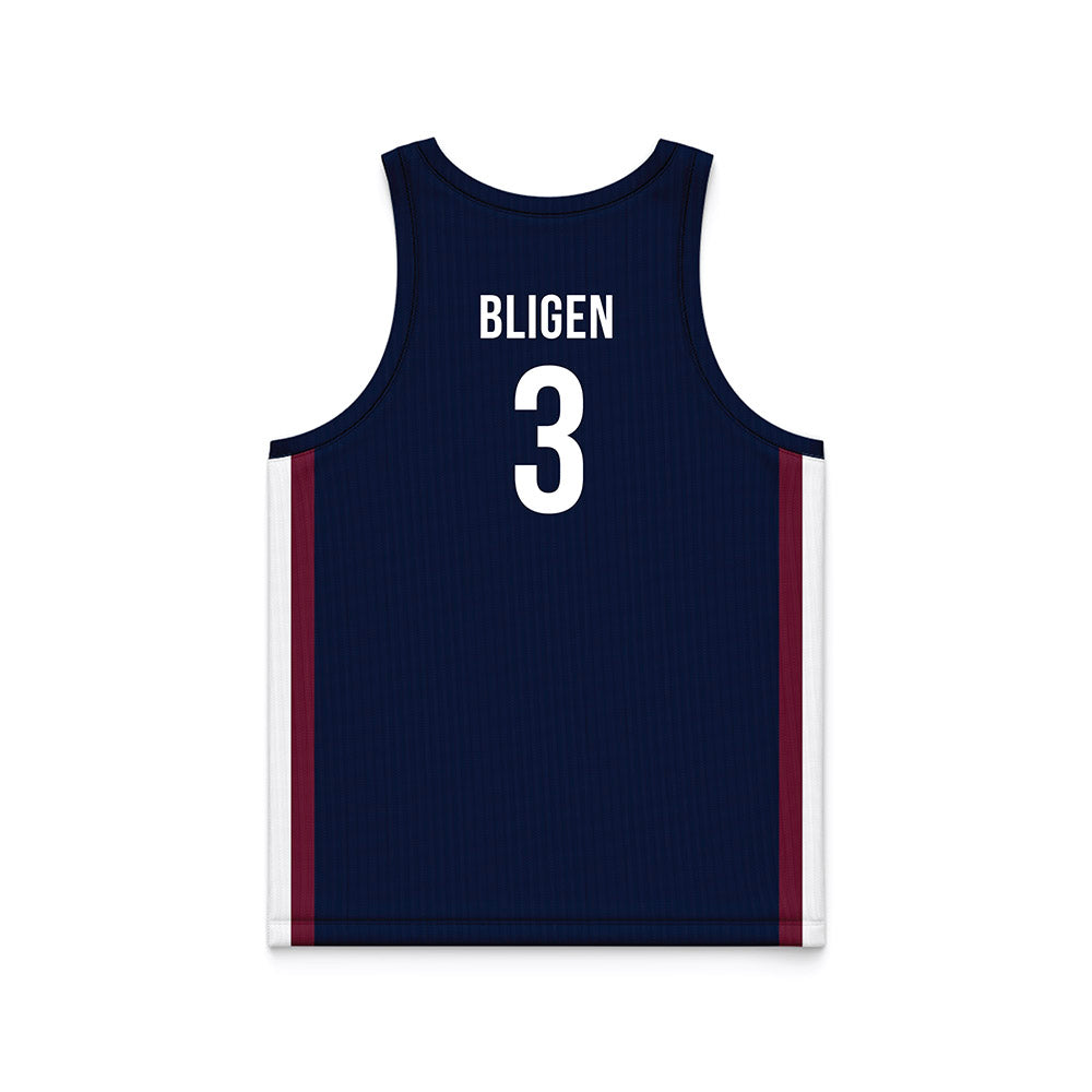 FDU - NCAA Men's Basketball : Heru Bligen - Blue Basketball Jersey-1