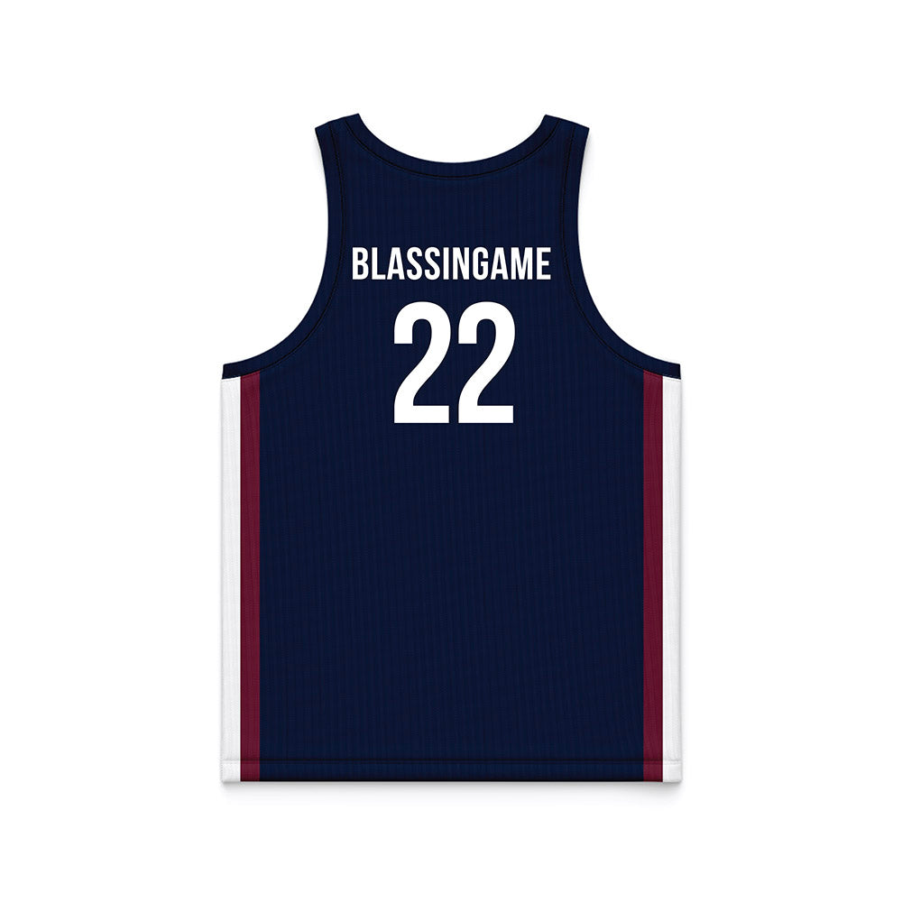 FDU - NCAA Men's Basketball : Trevon Blassingame - Blue Basketball Jersey-1